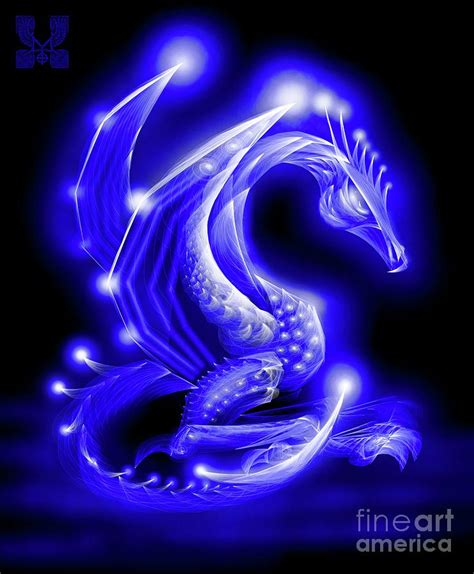 Blue Sapphire Dragon Digital Art by Dale Crum - Fine Art America