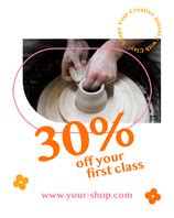 Pottery Class Discount Instagram Post Template | Linearity Templates