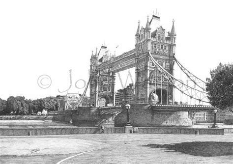 Tower Bridge, London, (A1 pencil drawing) - Art Work