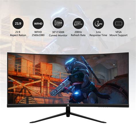 New Z-Edge UG30 30” Curved LED Gaming Monitor 21:9 2560×1080 Ultra Wide 200Hz Refresh Rate R1500 ...