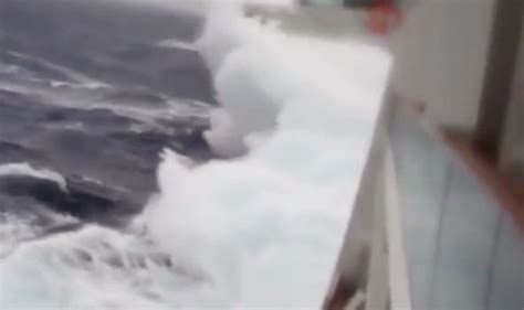 Viral video shows cruise ship battered by huge waves during storm at ...