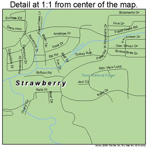 Strawberry Arizona Street Map 0470040