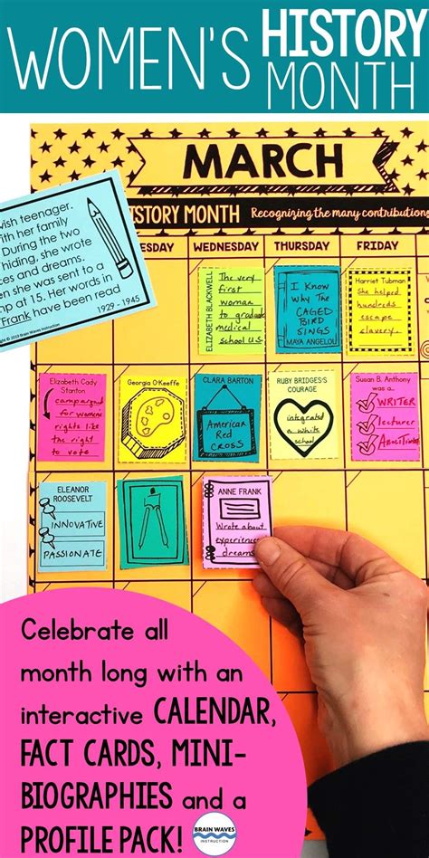 Free Women's History Month Printables Web A Classroom For All Seasons ...