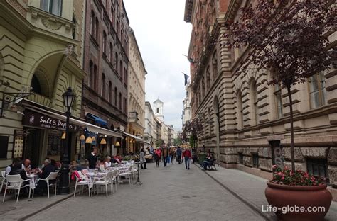 Vaci street, Budapest (Vaci utca) - main tourist street of the city