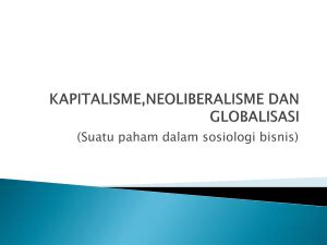 Lingkungan Hidup dan Kapitalisme