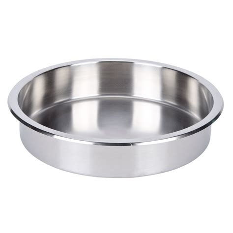 7 Qt. Replacement Stainless Steel Food Pan for Value Series 180 Degrees Round Roll-Top Chafer