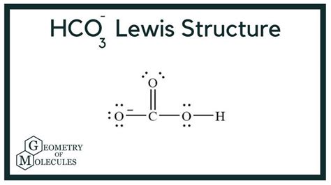 HCO3- Lewis Structure (Hydrogen Carbonate) | Math, Chemistry, Chemical ...