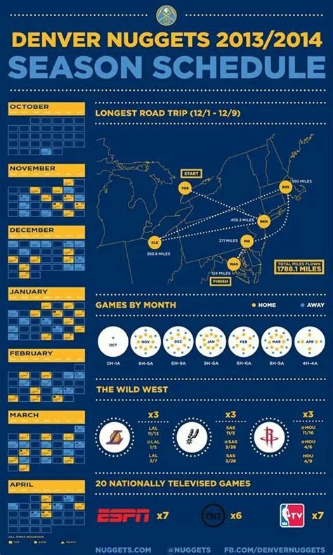 Denver Nuggets Printable Schedule 2023-24