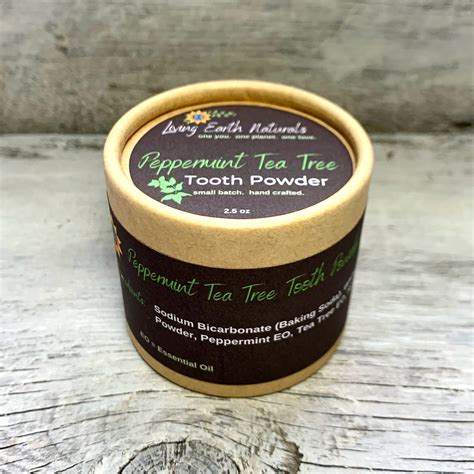 Peppermint Tea Tree Tooth Powder - Living Earth Naturals