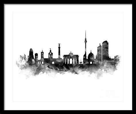 Berlin Skyline Framed Print by Monn Print | Skyline art, Cityscape, Skyline