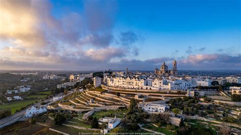 Aerial view of the old town of Locorotondo