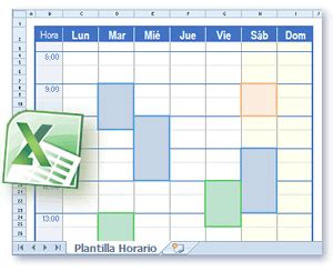 Plantillas Horario en Formato Excel