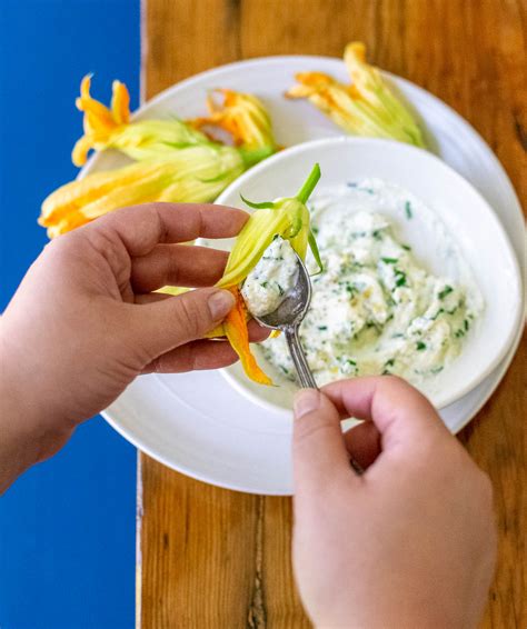 Ricotta Stuffed Zucchini Flowers | Carolyn's Cooking