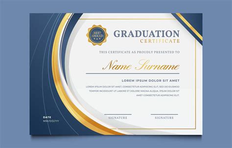 Graduation Certificate Awards Diploma Template 2271988 Vector Art at Vecteezy