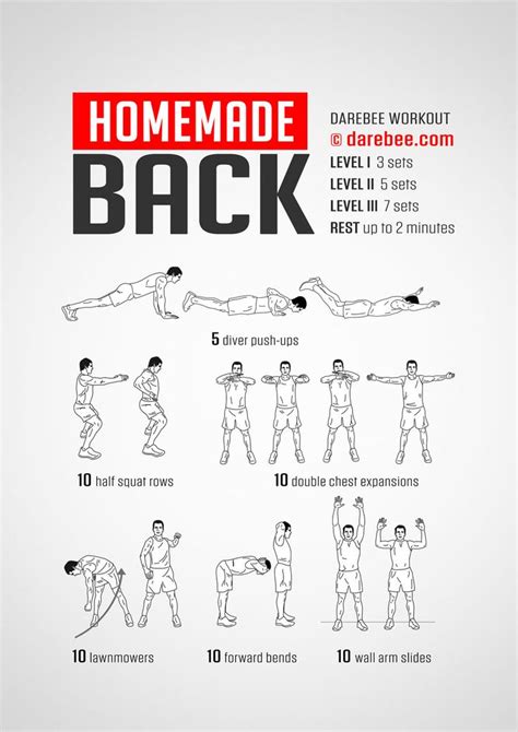 Homemade Back Workout in 2022 | Back workout, Workout, Darebee