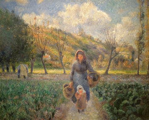 Camille Pissarro (1830-1903), Peasant Woman and Child Returning from the Fields, Auvers-sur-Oise ...