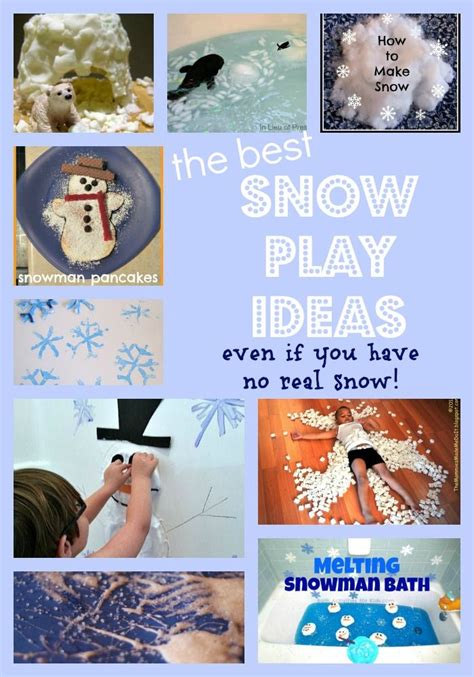 Snow-free snow play ideas | Winter activities for kids, Winter fun ...