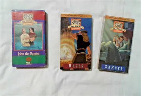 VHS NEST BIBLE TalesTapes Animated Moses Samuel John the Baptist Lot of ...