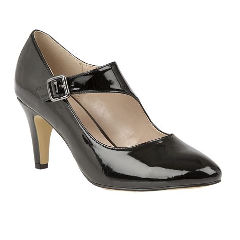 Buy the Lotus ladies’ Laurana court shoe in black patent online