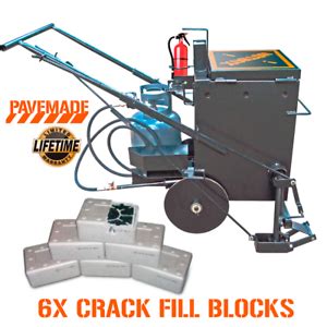 Asphalt Crack Filling Machine + 6 Rubberized Crack filler Tar Blocks ...