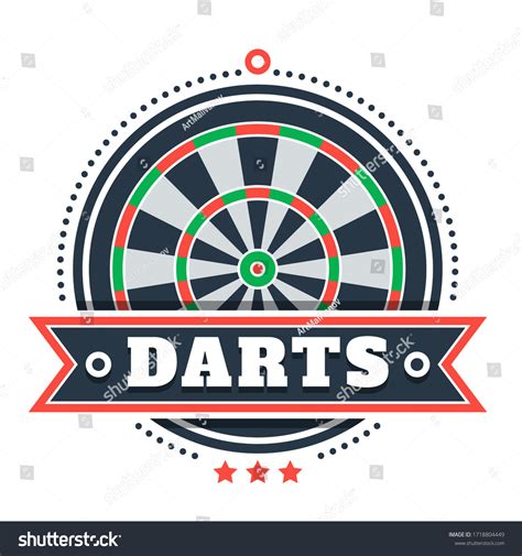 Darts Tournament Club Logo Design Element Stock Vector (Royalty Free ...