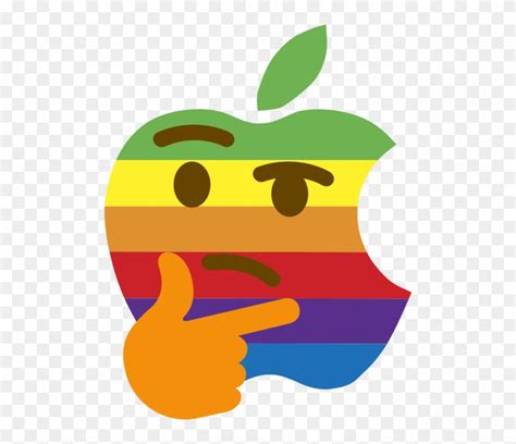 Apple Logo Think Different Clip Art - Apple Thinking Emoji - Free Transparent PNG Clipart Images ...