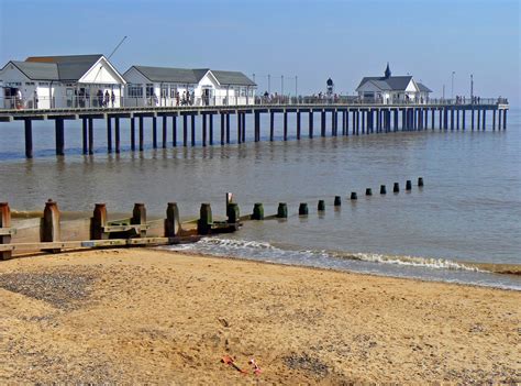 Southwold, Suffolk, including the Pier Lighthouse and Beach Huts