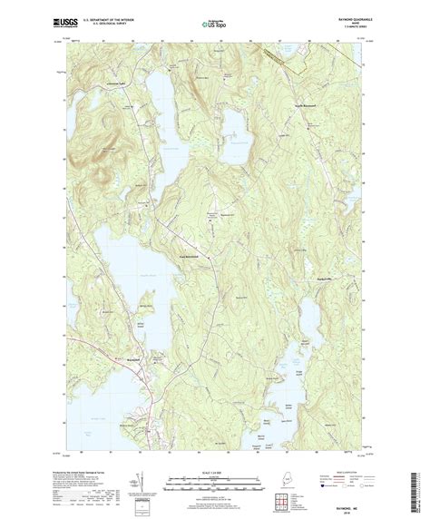 MyTopo Raymond, Maine USGS Quad Topo Map