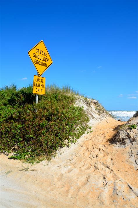 Beach Erosion Sign Free Stock Photo - Public Domain Pictures