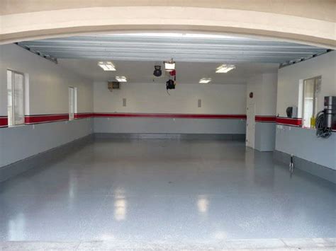 Light Grey With Red Middle Garage Paint Scheme Garage Walls Paint ...