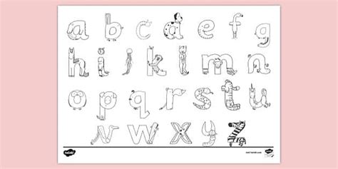 Animal Alphabet Colouring Page | Colouring Sheets - Twinkl