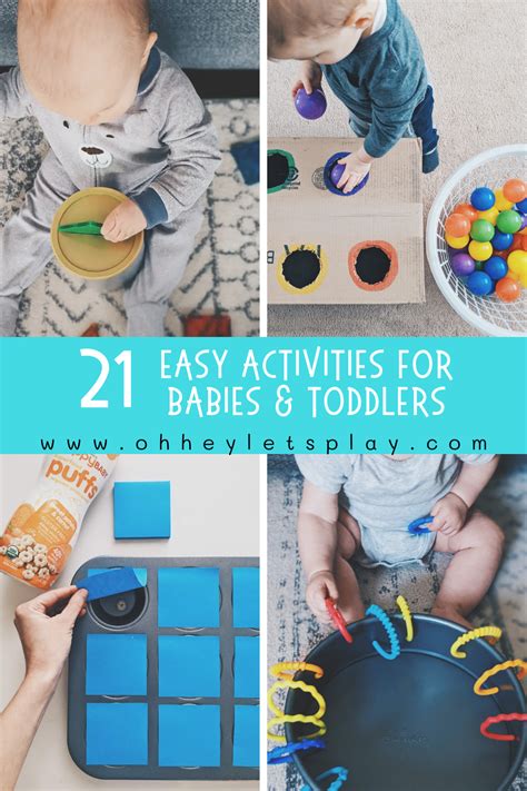 21 Easy Activities for Babies & Toddlers — Oh Hey Let's Play