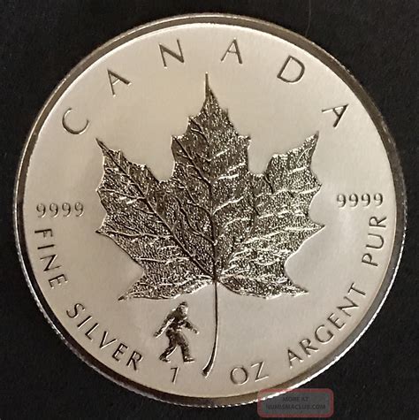 2016 " Bigfoot Privy " 1 Oz Canadian Silver Maple Leaf Reverse Proof - Great Coin