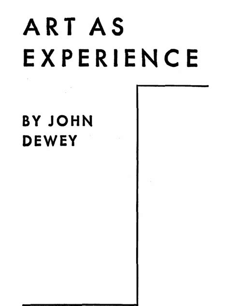 John Dewey Art as Experience