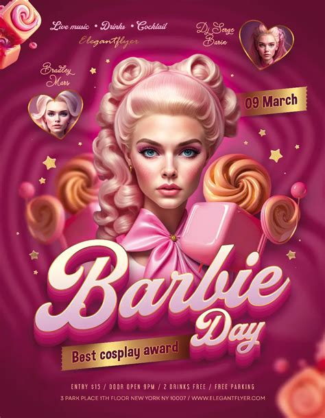 Free Barbie Party Flyer Template | Download Now!