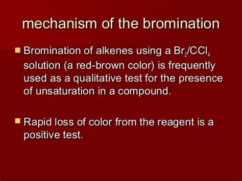 Brominationof alkenes