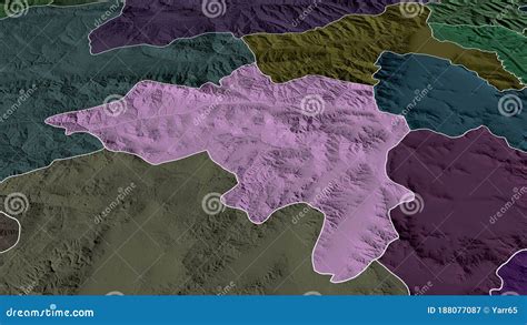 Wardak, Afghanistan - Highlighted. Administrative Stock Illustration ...