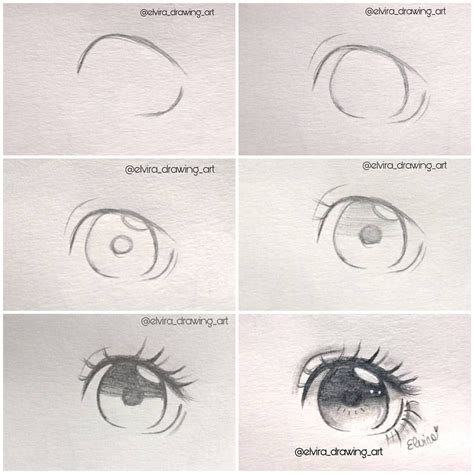 Pencil Eye step by step. . #handpractice#handsdrawing#realism#animedraw#animedrawing# ...