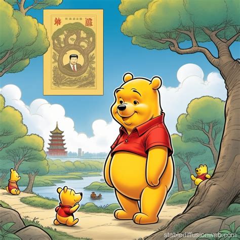 Xi Jinping and Winnie the Pooh Comparison | Stable Diffusion Online