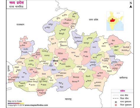 Map Of Madhya Pradesh With Cities - China Map Tourist Destinations