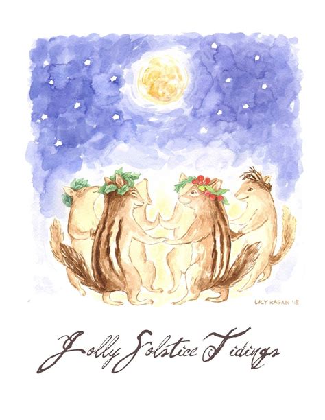 Happy Winter Solstice Printable Holiday Card DIY PDF - Etsy