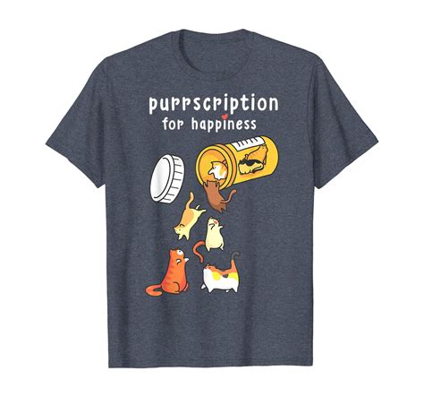 Funny Cat Shirt – Purrscription For Happiness T-shirt Unisex Tshirt