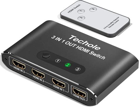 HS301 Techole 4k HDMI Splitter Switch 3 in 1 Out with IR Remote Contro – AMT | Computers ...