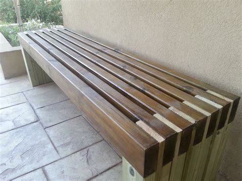 Simple Bench Plans Outdoor Furniture DIY 2x4 Lumber Patio Furniture ...