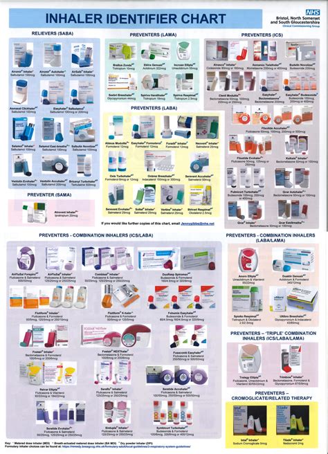 Inhaler identifier chart : coolguides