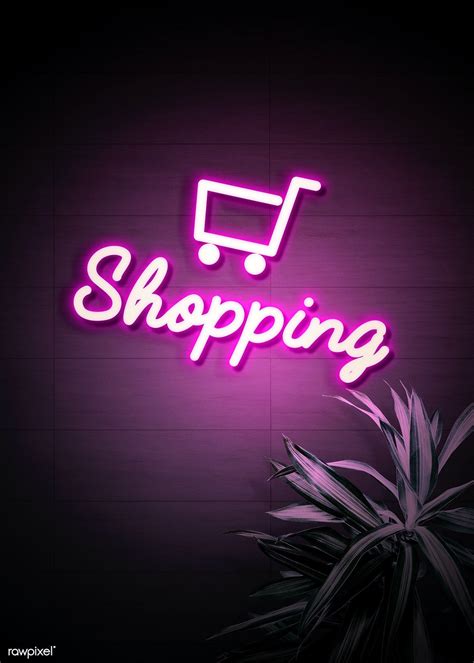 Neon purple shopping cart on a wall | premium image by rawpixel.com / nam | Neon purple, Neon ...