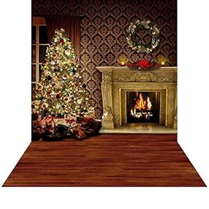 Amazon.com : Christmas Backdrop with Floor - Holiday Warmth - 10x20 Ft. - High Quality Seamless ...