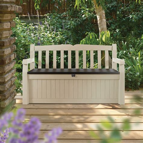 Eden Plastic Garden Storage Bench | Departments | DIY at B&Q