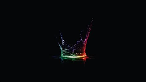 Colored Splash HD Wallpaper | Crown background, Creative desktop wallpaper, Rainbow water