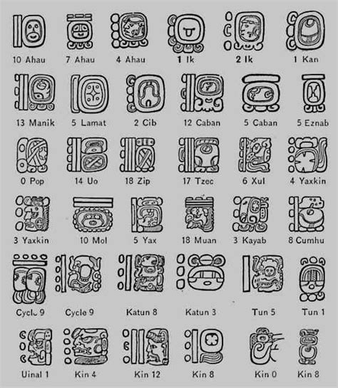 Maya Hieroglyphics | Símbolos mayas, Glifos mayas, Símbolos aztecas